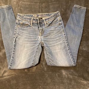 Boot cut jeans.